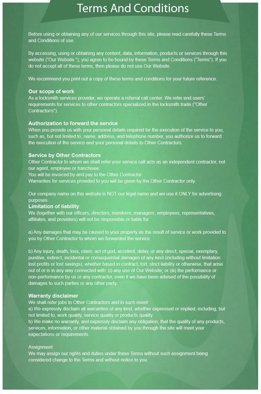 Warwick Locksmith Store Warwick, RI 401-424-9500 - terms-and-condition-68-16mod